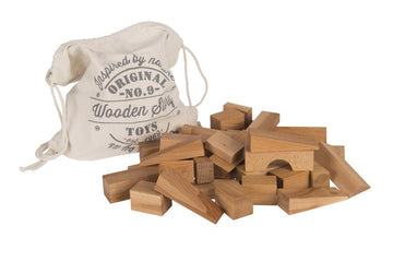 Wooden Story - Houten blokken - Natural - 100 stuks